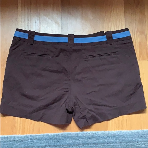 Tory Burch Brown and Blue Cotton Shorts 12 - Picture 10 of 11